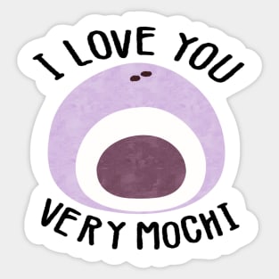 I love you very mochi (Purple) Sticker